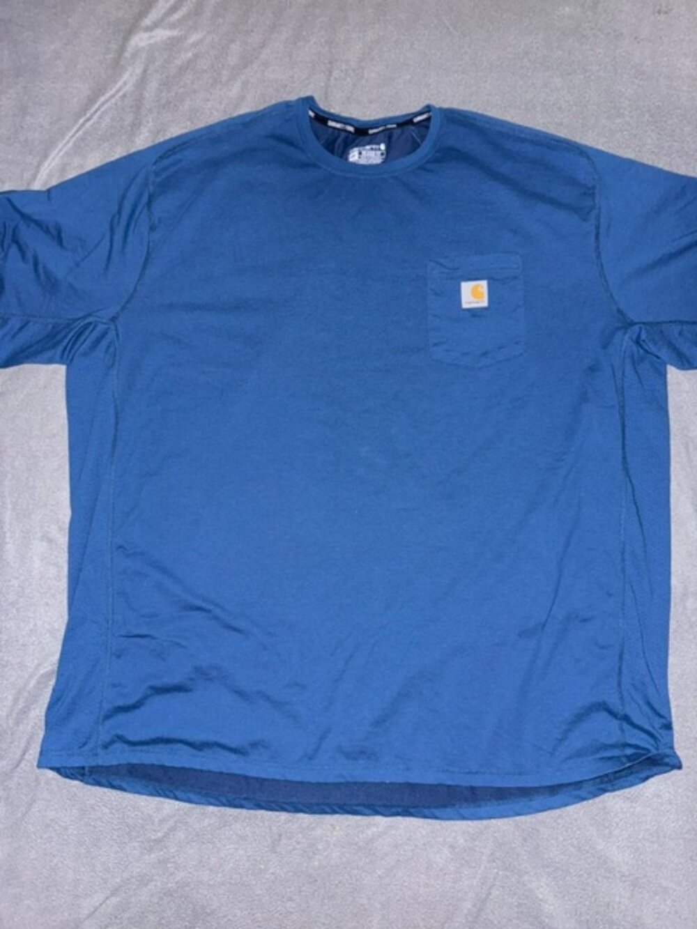 Carhartt Force Shirt Men’s 4XL Blue Relaxed Fit Short Sleeve Polyester Workwear